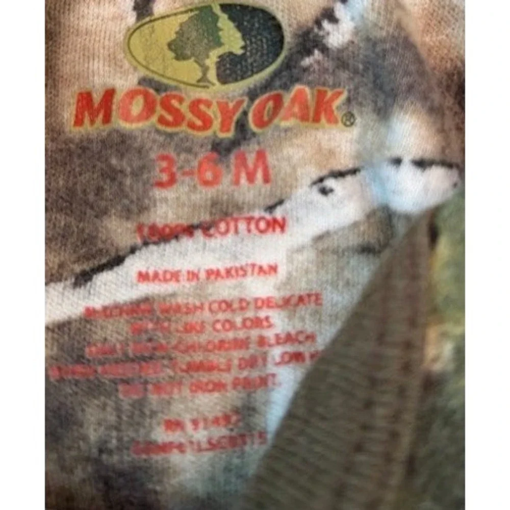 Mossy Oak Infant Camo Long Sleeve Bodysuit Brown Green 3-6M